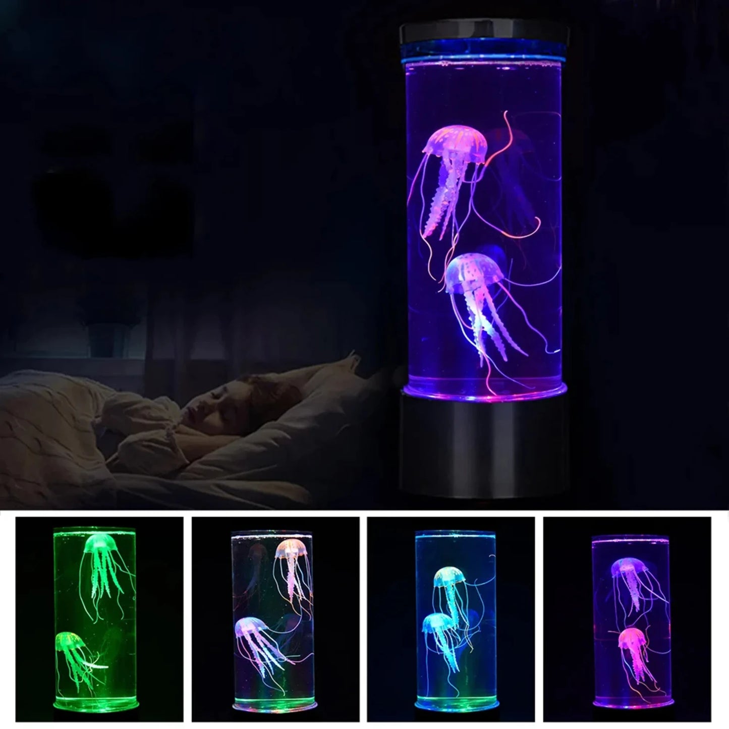 New Color Changing Jellyfish Lamp Usb/Battery Powered Table Night Light Children'S Gift  Bedroom Decor Boys Girls Birthday Gifts