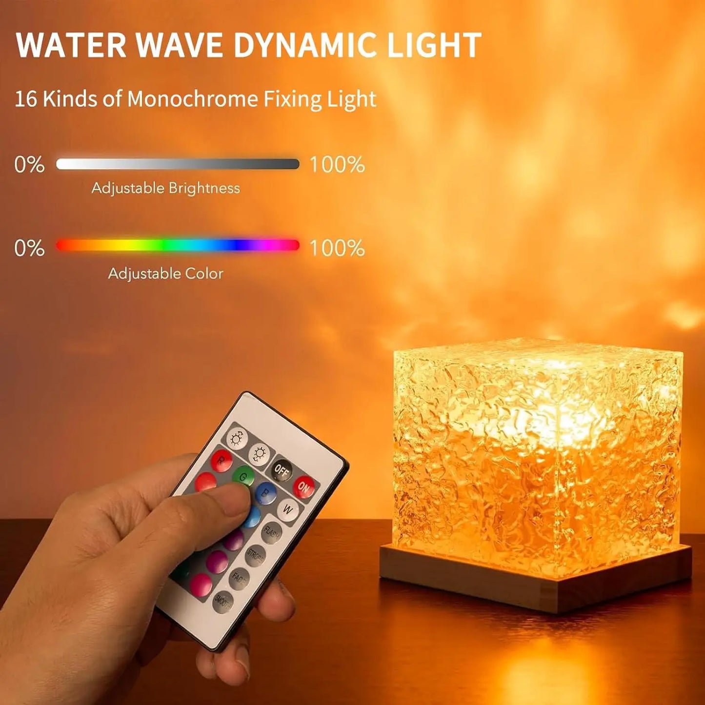 Ocean Wave Projector Light 16 Colors Midnight Aura Aurora Glow Lamp Home